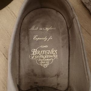 Britches of Georgetown Mens  Genuine Leather Oxford Dress Shoes size9white suede